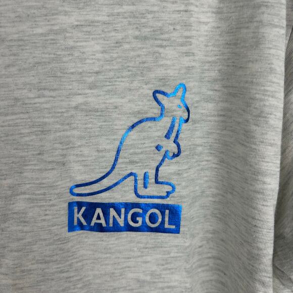 Kangol Women's T-Shirt Size XL Gray Blue Metallic Logo Kangaroo Short Sleeve - Picture 5 of 5